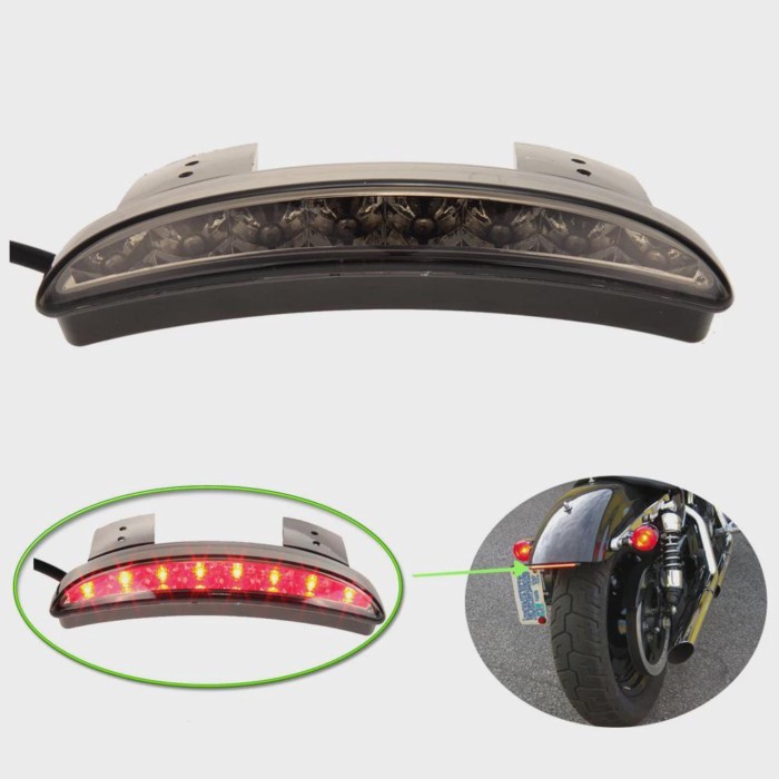 Smoke Black Chopped Fender LED Tail Light For Harley Iron883 XL883N XL1200N XL