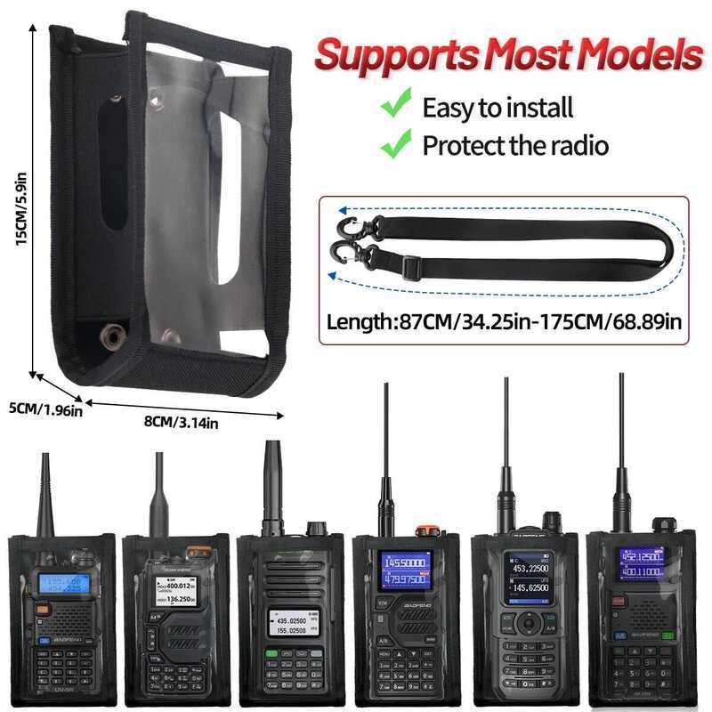 ▥  Walkie Talkie Holster Molle Pouch For  Uv-5Rh Uv-5R Uv-21R 17R  K5 PL