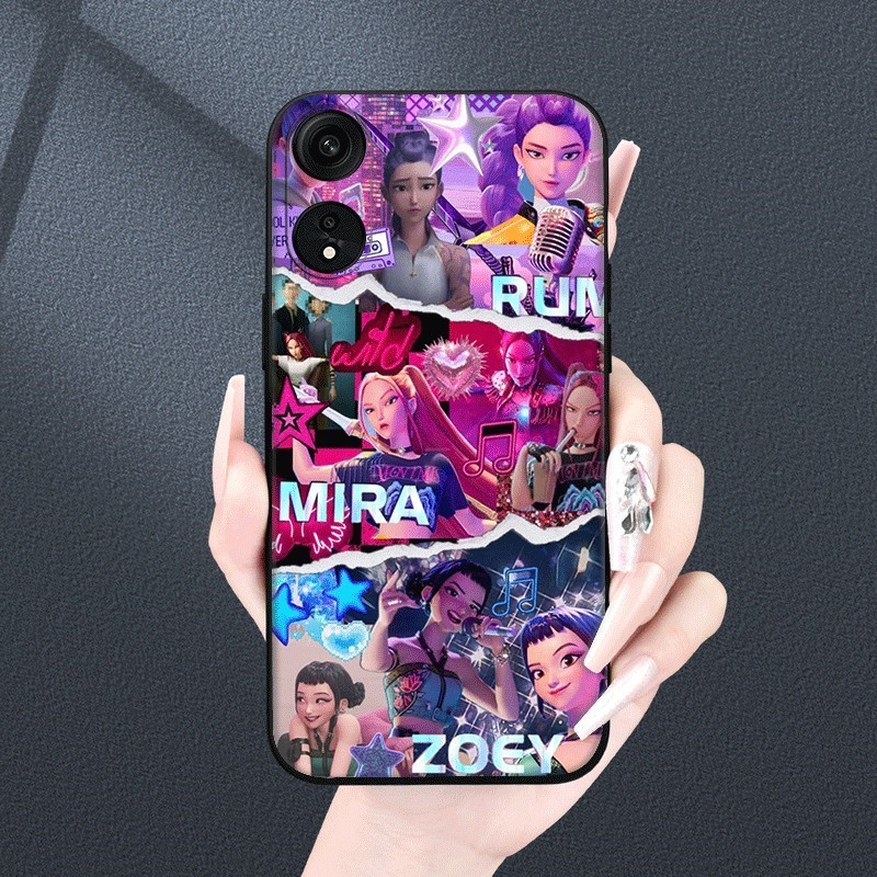 สําหรับ OPPO R9 F1 Plus R9S Reno 2 2Z 2F 3 4 Pro 5 5F Lite 5K อะนิเมะ KPop Demon Hunters TPU ซิลิโคนอ่อนนุ่มเคสโทรศัพท์สีดํา ราคา ถูกที่สุด ดีลบีเคเค แกลเลอรีภาพที่ 9