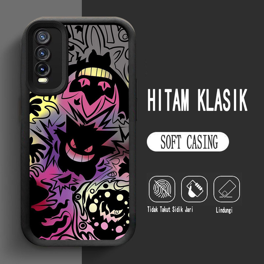 Y-8 Pokemon Gengar ปลอกซิลิโคนสําหรับ Samsung A7 A10 A30 A50 A30s A50s กรณี