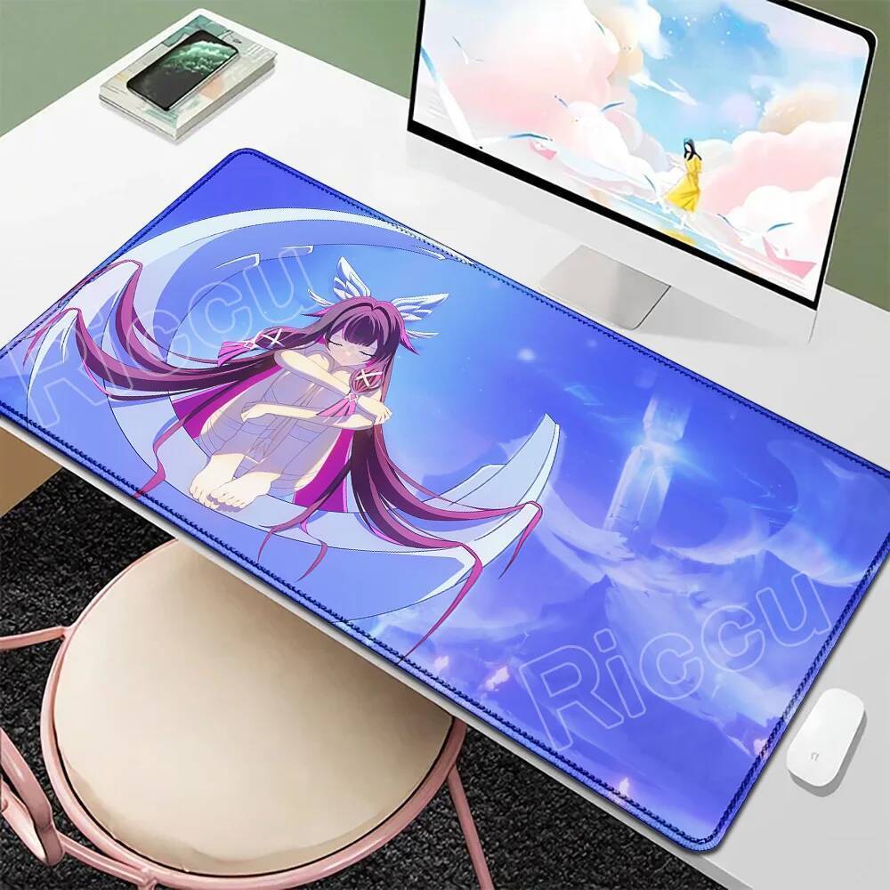 สาวน่ารัก Columbina Genshin Impact Mouse Pad ขนาดใหญ่ XXL ยางกันลื่นคีย์บอร์ด Ronova เกม PC Mousepad
