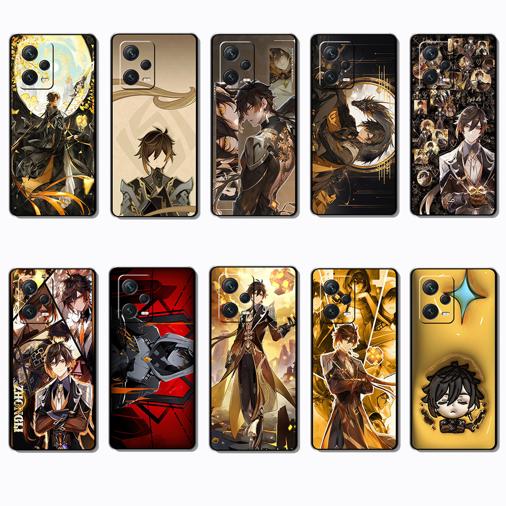 สําหรับ Xiaomi Poco M4 M5S F2 F3 F4 F5 X4 GT Pro VS13 Zhongli Slim Black Border TPU Soft Case | โทรศ