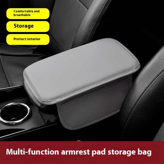 For Seat Ibiza 6j Leon 5f Mk2 Car Interior Accessories Armrest Box Height Increase Pad Storage Bag