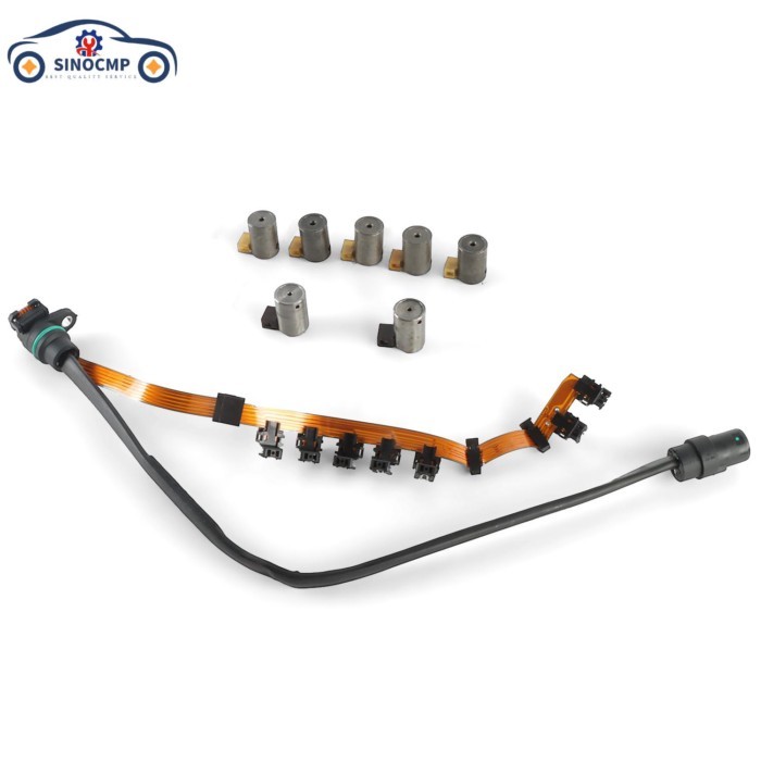 SINOCMP 1Set Transmission Master Solenoid Kit Ribbon Harness Shift FOR Audi VW 01M O1M 1995+ Profes