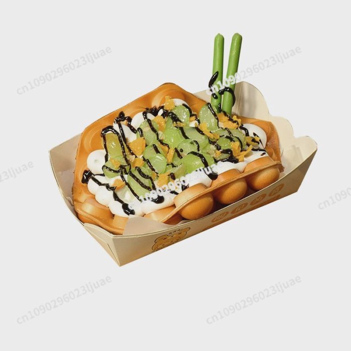 1 Piece , Simulation Egg Bubble  Waffle, Realistic Egg Waffle Model ,Simulation Egg Puff Cream Cake