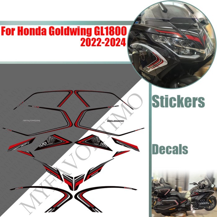 For Honda Goldwing  GL1800 F6B Tour Motorcycle Fuel Tank Sticker Moto Decals Stickers on Motorcycle