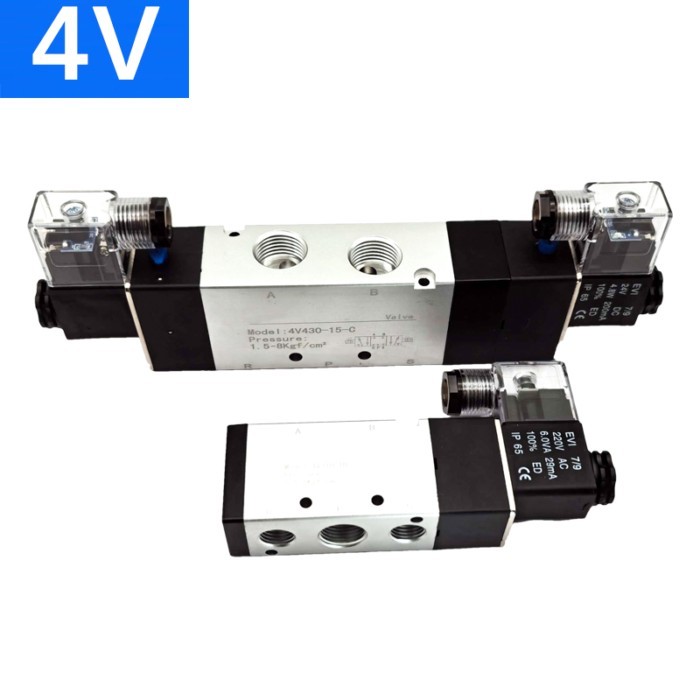 4V Series Pneumatic Valve 5/2 5/3  Valves Controller 4V210-08 4V220-08 4V330C-10 Air Electromagneti