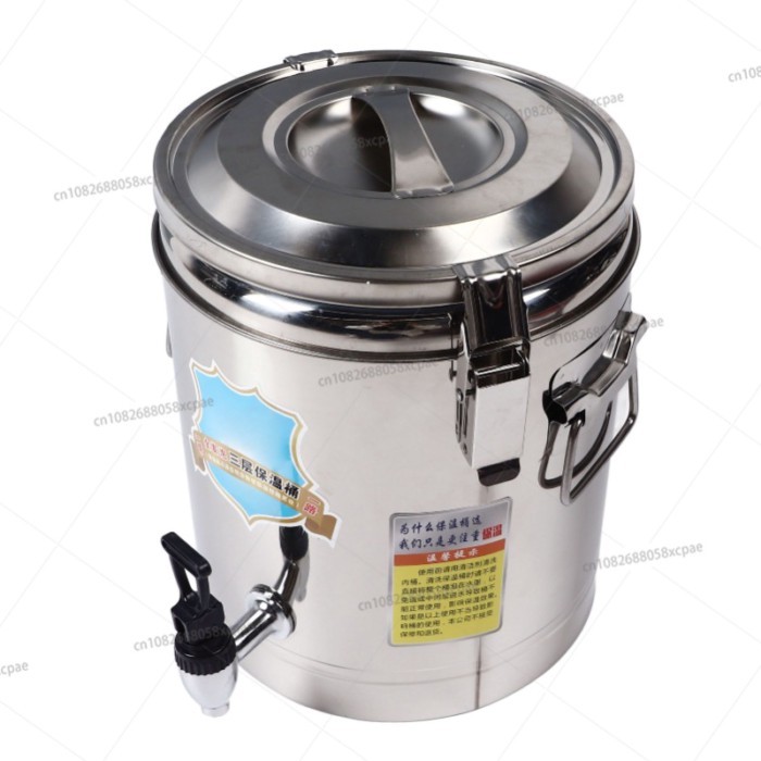 10L Insulated Beer Bucket With Faucet Stainless Steel Drink Bucket Large Capacity Beverage Dispense