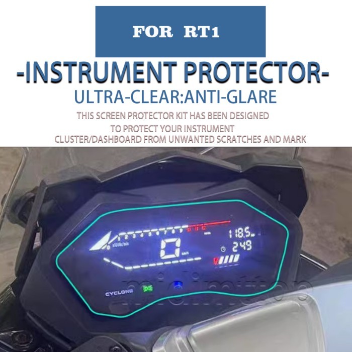 For CYCLONE RT1  Motorcycle Accessories Cluster Scratch Protection Film Dashboard Screen Protector
