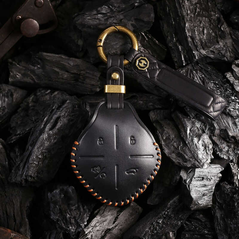 สินค้าใหม่ Retro Key Cover เหมาะสําหรับ Jetto Chery Tu Dasheng idm รถ Handmade ของแท้หนัง Key Case C