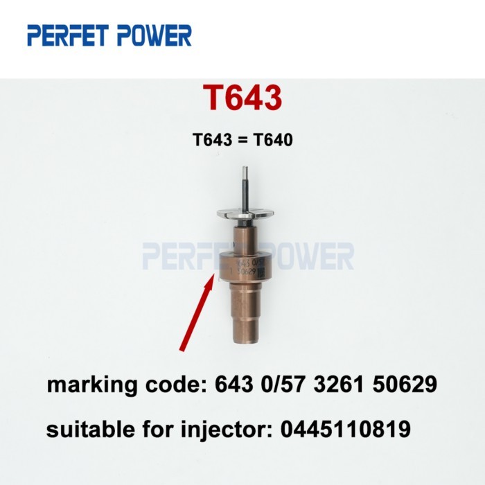 T643 T615 T625 T598 Valve Cap for Common Rail Fuel Injector T643 Valve Bonnet T615 Valve Cap T625 V