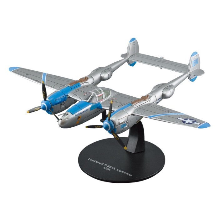DeAGOSTINI Masterpiece Aircraft 1/72 No.90 American P38 Lightning Fighter สําเร็จรูปโลหะผสมรุ่นยี่ห้