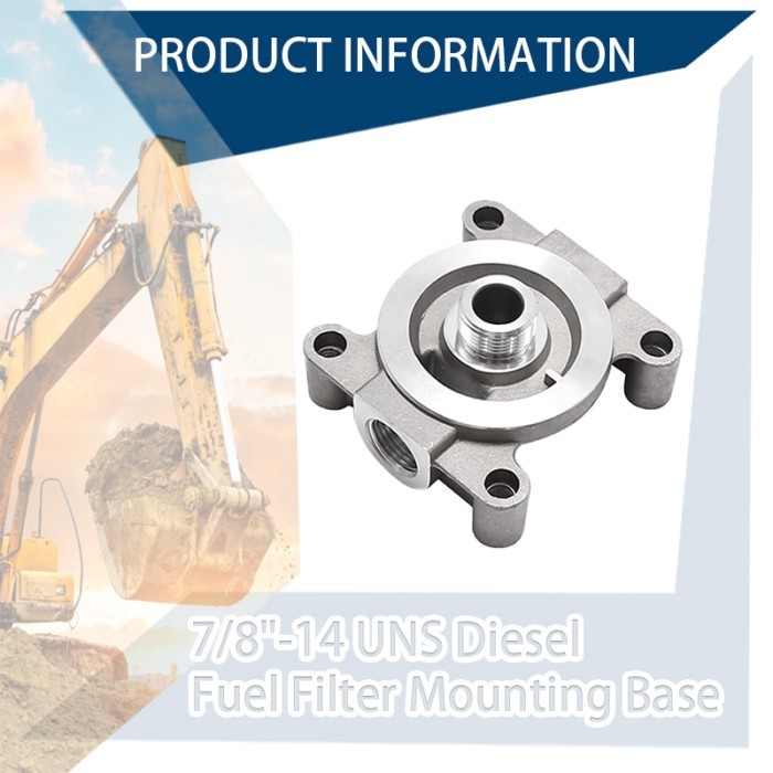 7/8"-14 UNS Diesel Fuel Filter Mounting Base for FF104 FF105 FF105C FF105D FF213 FS1000 FS1212 FS12