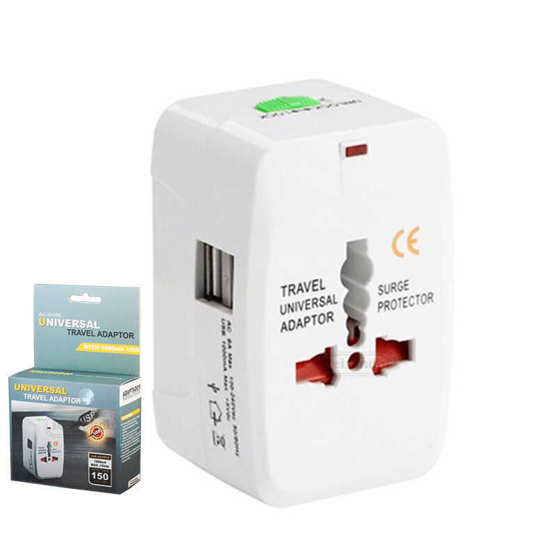 Global Pass ปลั๊กแปลง Global Universal Dual usb ปลั๊กแปลง Universal Travel Multi-Function ปลั๊กแปลง