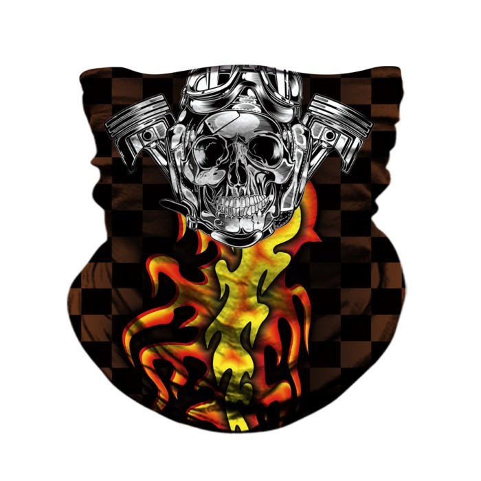 Motorcycle Face Mask Neck Headbands Biker Magic Headscarf Tube Neck Scarves Halloween Scary Mask Fe