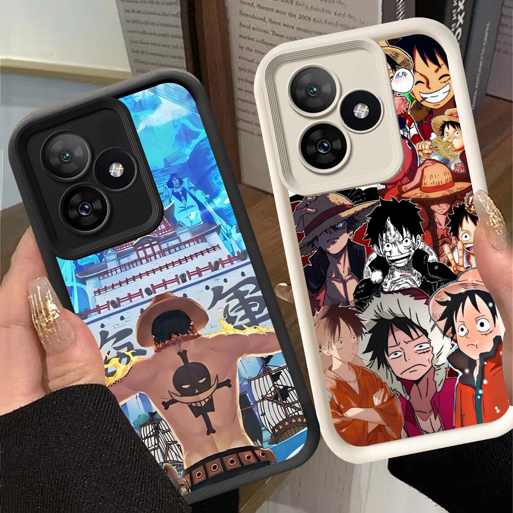 G-61 One Piece Ace Casing สําหรับ Xiaomi Redmi Turbo 3 POCO X5 13X F5 13 F6 5G สีดําและสีขาว