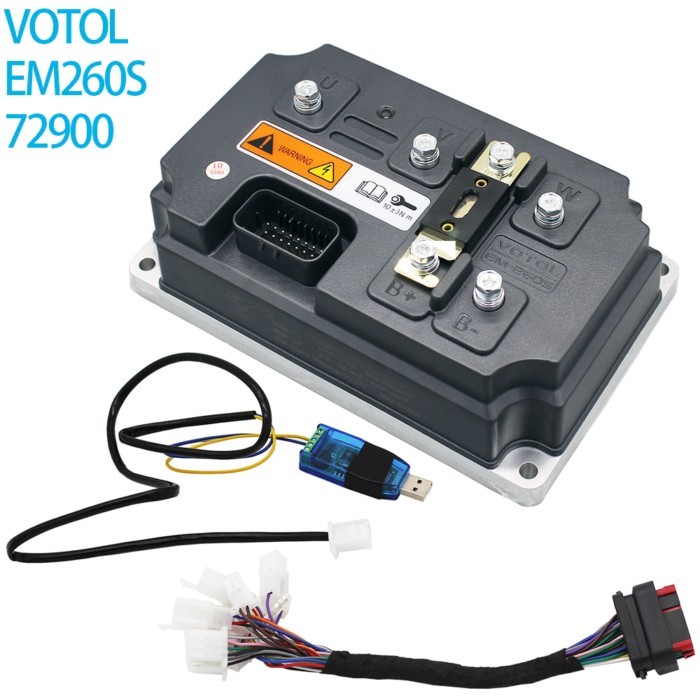 VOTOL EM260S 72900 6KW-8KW sine wave controller is used to drive the motor in the wheel hub of scoo