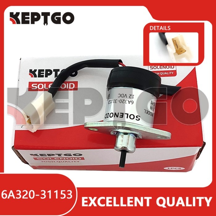 12V 6A320-31153 Stop Solenoid 6A320-31153 For Kubota Tractor F2680E F2690 F2690E F3080 F3680