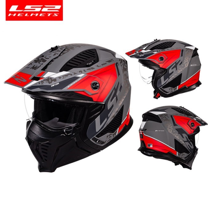 LS2 OF606 Drifter Unisex Open Face Combination Helmets Motorcycle Motocross Men Women Fashion Ridin