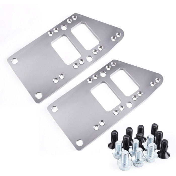 Silver LS Engine Mounts Billet Aluminum LS Swap Kit LS Adapter Plates Kit LS2 LS3 LS6 for Chevelle
