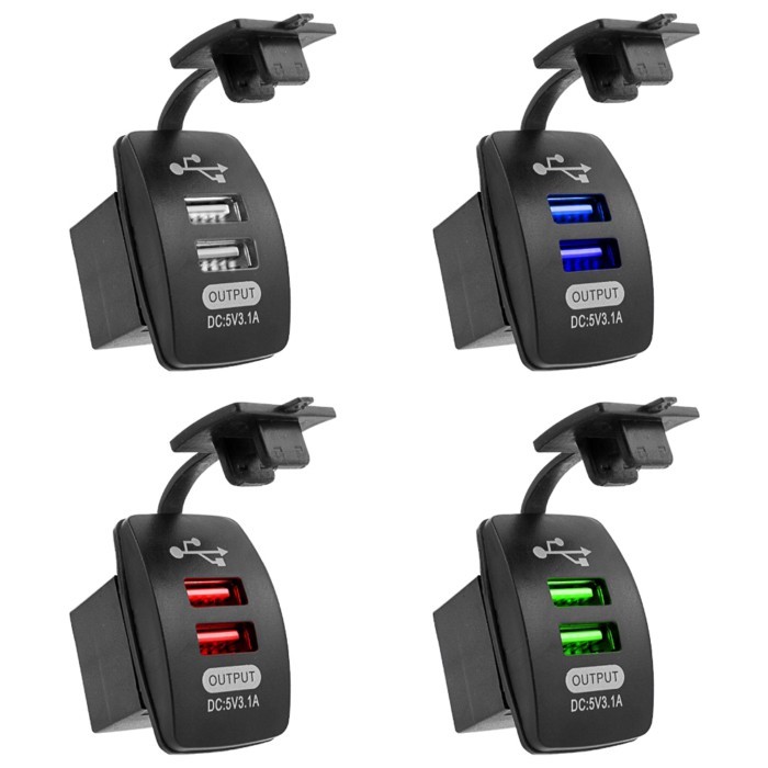 Car Charger Waterproof Dual USB Ports For audi a5 vw t5 transporter skoda kodiaq peugeot 508 land r