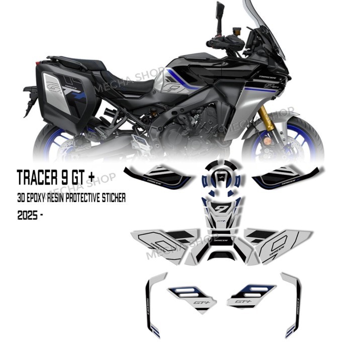 For Tracer 9 GT + Icon Performance/Cobalt Blue 2025 3D Tank Pad Sticker Motorcycle Accessories Prot