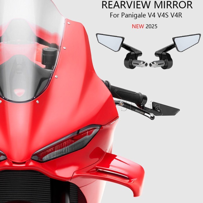 Fit For Ducati Panigale V4 V4S V4R 2025 NEW Motorcycle Bike Handlebar Rear View Mirrors Aluminum Ba