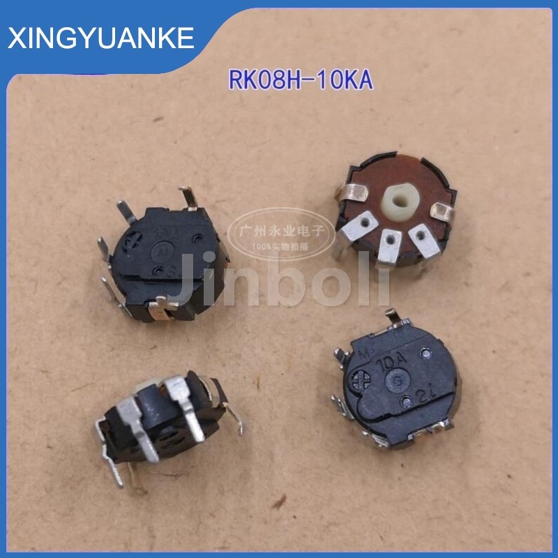 2PCS RK08H Single Fine Tuning Potentiometer 5Pins A10K Y8 Miniature Walkman ปรับระดับเสียง Precision