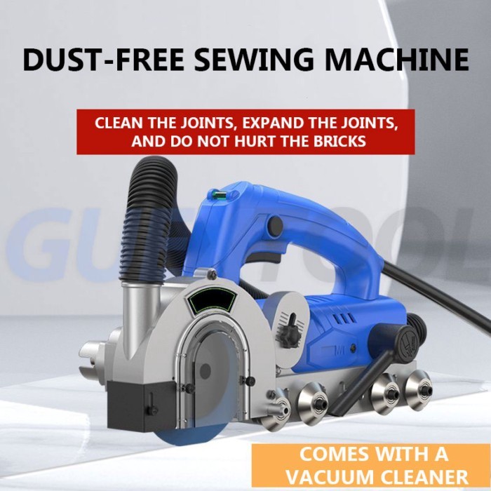 1200WElectric Porcelain Floor Tile Seam Cleaner Dustless Slotting Construction Tool Tile Gap Cleani