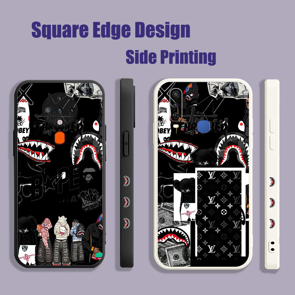 ปลอกสําหรับ OPPO A35 Reno 5K A16E A16K A94 Reno7 Reno7z Reno6 A55 A74 Bape Shark KZG01 เคสโทรศัพท์ขอ