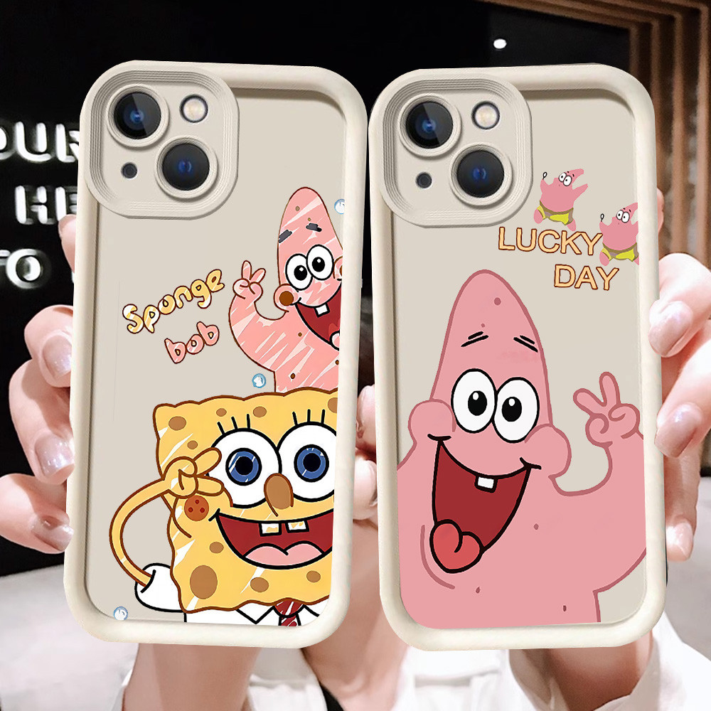 N-63 SpongeBob ปลอกอ่อนสําหรับ iPhone 7 8 14 13 Pro Max Plus