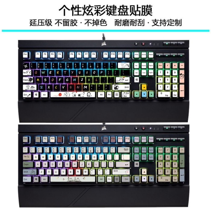 เหมาะสําหรับเรือโจรสลัดธุรกิจอเมริกัน K68 RGB K70MK2 Punisher MK2 K63 K65, K70 สติกเกอร์คีย์บอร์ด