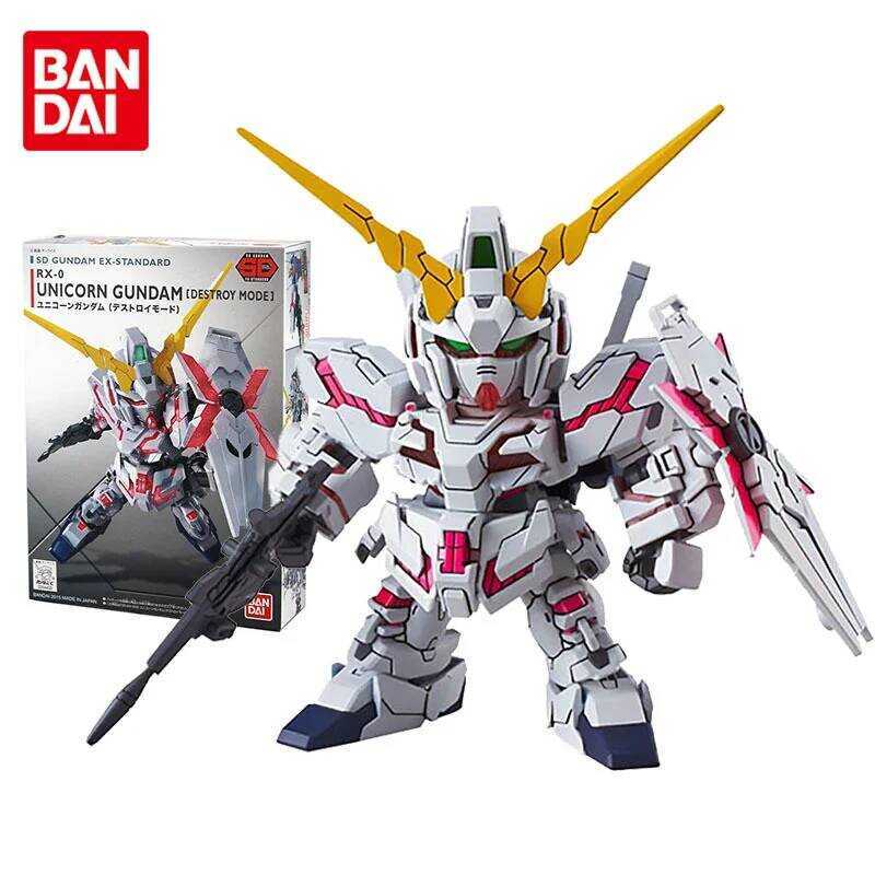 Bandai Gundam Model Kit Animation Figure SD BB EX-Standard 005 RX-0 Unicorn Genuine Gunpla Action T