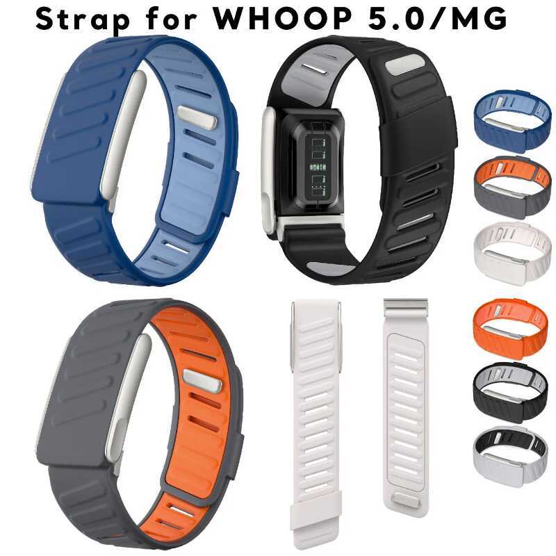 C Enjoy Shop Sport Silicone Replacement Watch Strap For Whoop 5 Wristband For Whoop MG 5.0 Strap Br