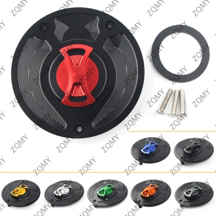 Universal Motorcycle Fuel Gas Tank Tank Cap Cover Aluminum For Honda CBR 1000 250 300 600 900 RR VT