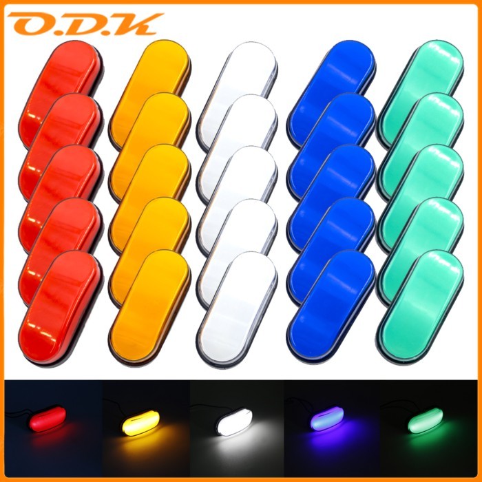6x/8x/10x 12V 24V 9 LED Side Marker Light Turn Signal Warning Lamp Clearance Indicator Truck Traile