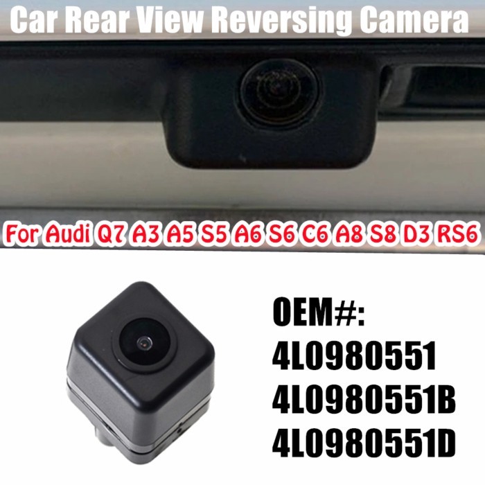 Car Accessories NEW For Audi Q7 A6 A6L C6 A8 D3 Car Reverse View Camera Reverse View Camera 4L09805