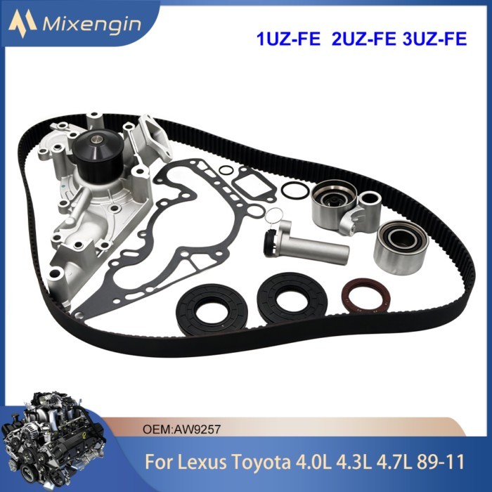 Engine Timing Belt Kit & Water Pump W/ Gasket Fit 4.0 4.3 4.7 L T 1UZ-FE 2UZ-FE 3UZ-FE For Lexus To
