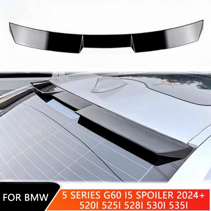 MP Style Rear Roof Lip Spoiler Tail Fin Protector Cars Accessories for BMW New 5 Series G60 I5 2024