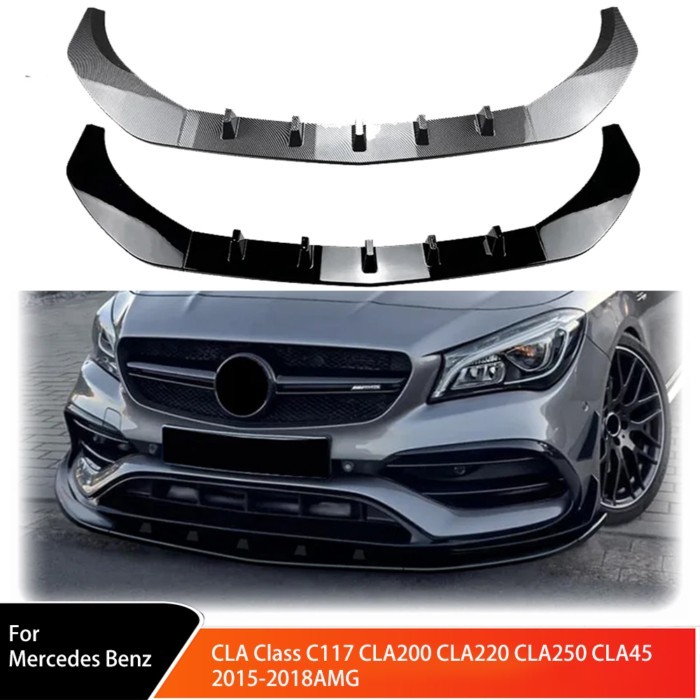 For Mercedes Benz CLA Class C117 CLA200 CLA220 CLA250 CLA45 2015-2018AMG Front Bumper Lip Splitter
