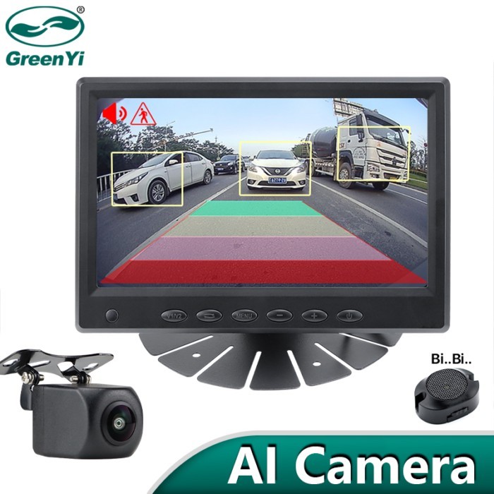 7" Monitor With AHD1080 ADAS AI Smart Tracking Recognition Pedestrian/Vehicle Detection and Warning
