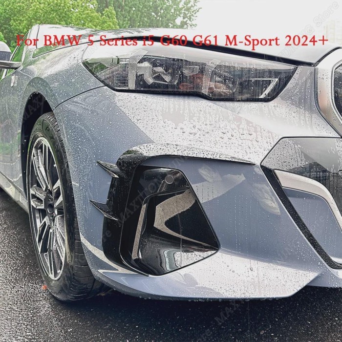 For BMW 5 Series i5 G60 G61 M-PACK 2024+ 2pcs Front Bumper Side Air Vent Canards M60 eDrive 40 Wind