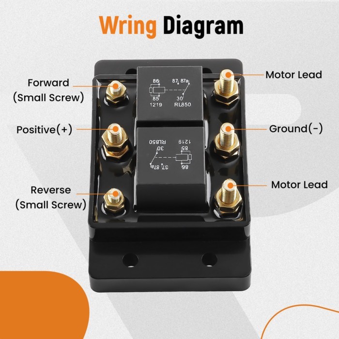 Forward and Reverse Relay Module for Tarp and Winch Motor Snow Plow ATP0110