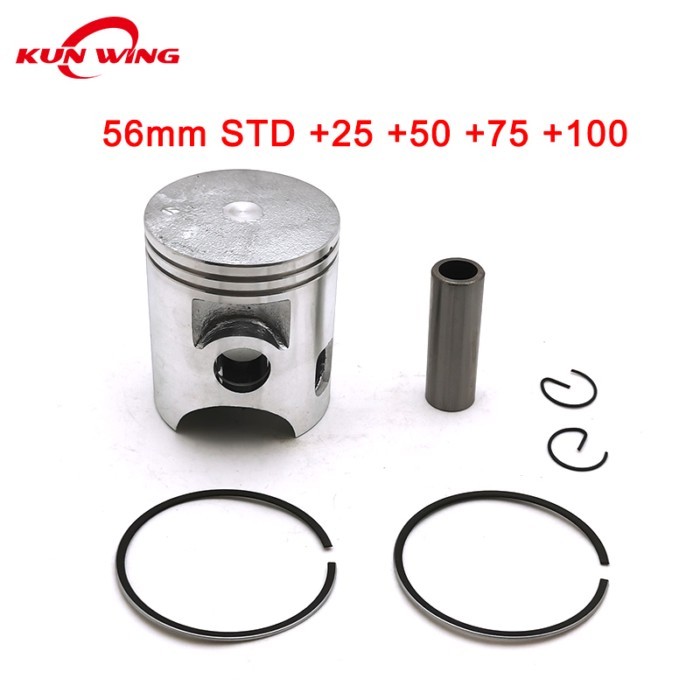 STD ~ +100 56mm 56.25 56.50mm 56.75mm 57mm Bore Size Piston Ring Kit For Yamaha DT125 DT 125 Motorc