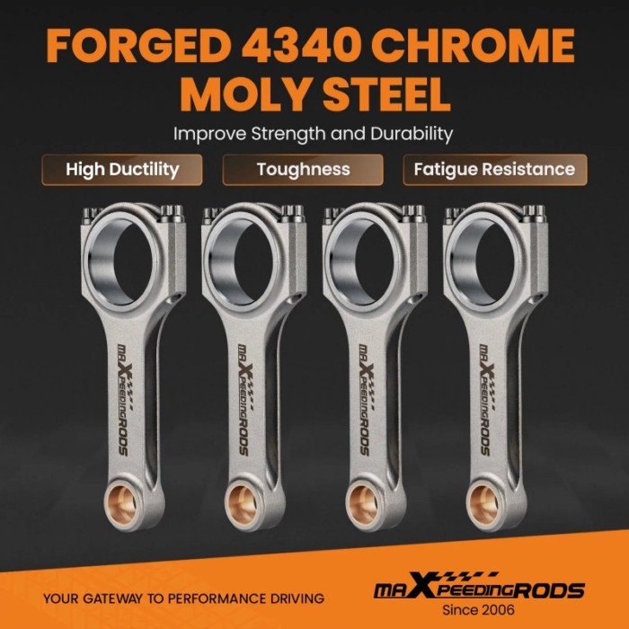 H Beam EN24 Con Rod Conrod Connecting Rods for VW Golf MK3 8V Jetta 2.0L ABF ABA for Mark 3 a3 Jett