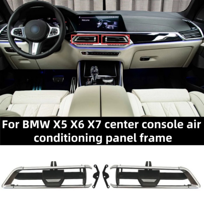 For BMW X5 X6 X7 2010-2023 car center console middle air conditioning vent adjustment panel frame O