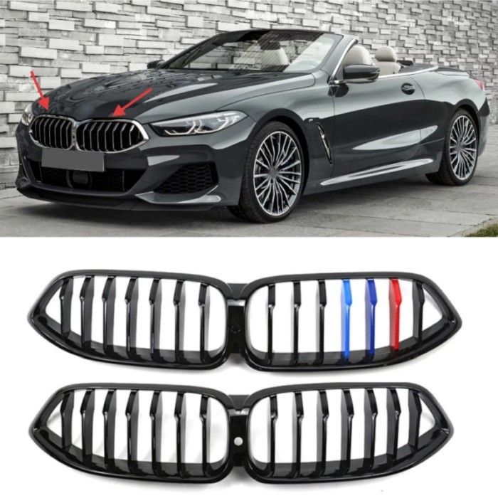 For BMW 8 Series G14 G15 G16 2020-2024 Car Front Bumper Single Line Ventilation Grille