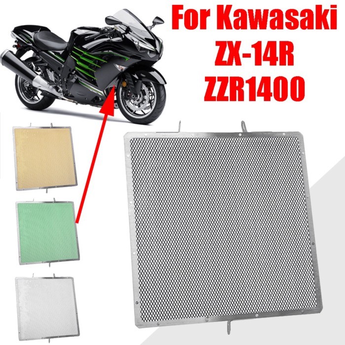 For Kawasaki Ninja ZX14 ZX-14R ZZR1400 2006 - 2018 Motorcycle Accessories Radiator Grille Grill Gua