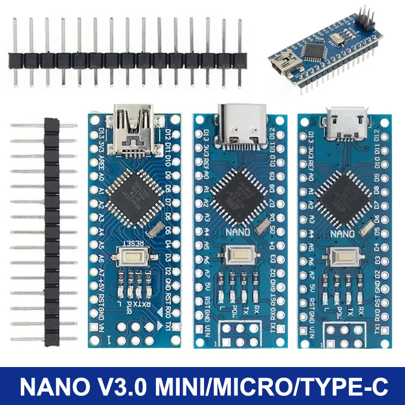 5PCS Mini / Type-C / Micro USB Nano V3.0 พร้อม Bootloader ใช้งานร่วมกับ Nano Controller สําหรับ Ardu