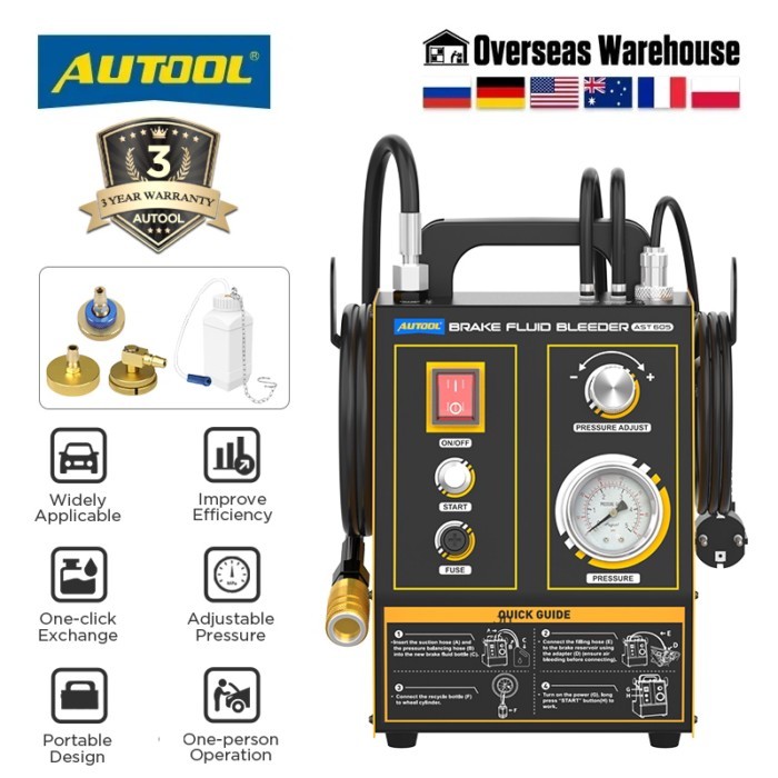 AUTOOL AST605 Brake Oil Changer Exchanger Oil Pump Brake Oil Exchanger Car Brake Purge Oil Pump Aut